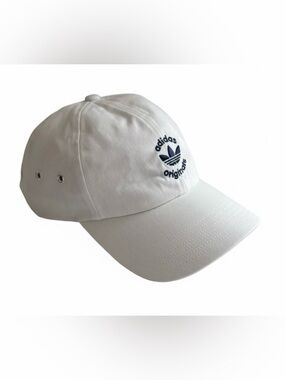 Adidas Originals | White and Navy Blue Hat with Embroidered Logo